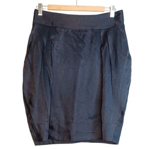 MARIA CHER Classic Black Pleated Office Mini Skirt